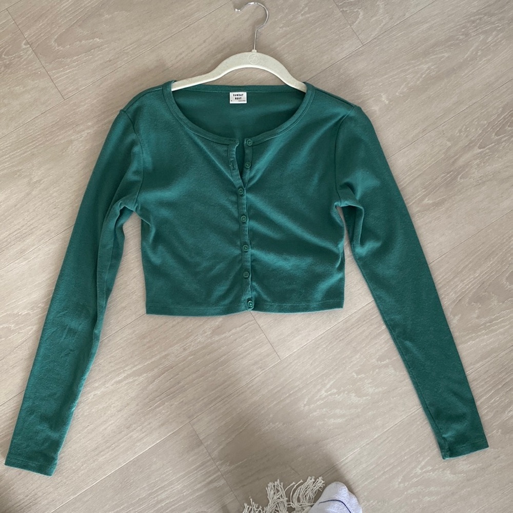 Aritzia Cropped Longsleeve Cardigan